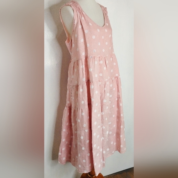 LA FILLE DU COUTURIER POLKA LINEN DRESS - Picture 5 of 10